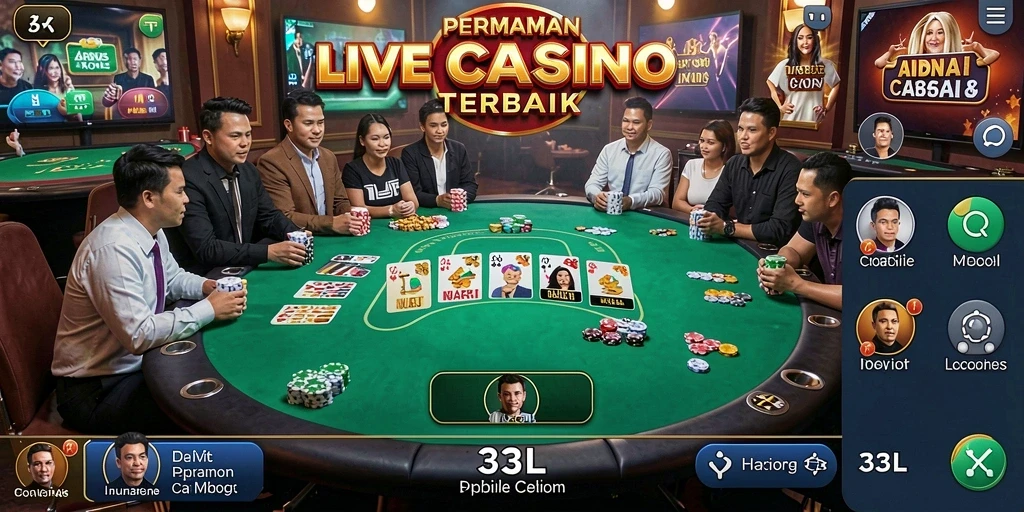 Tangkapan layar gameplay Live Casino di 33L yang menarik.