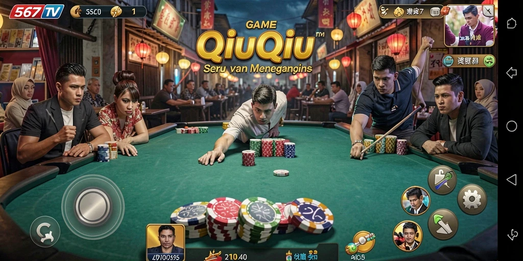 Tampilan gameplay seru QiuQiu di 567TV.