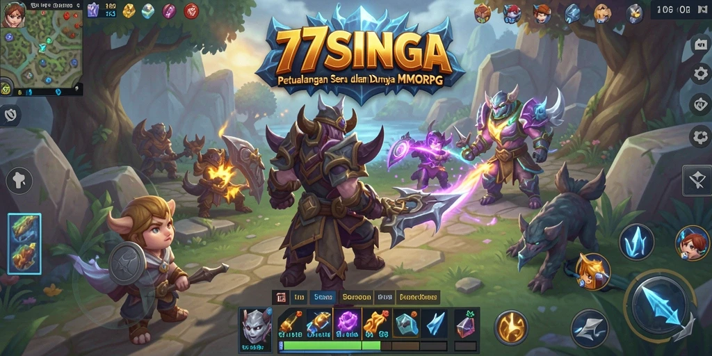 Screenshot gameplay spektakuler dari 77SINGA yang menampilkan petualangan seru.