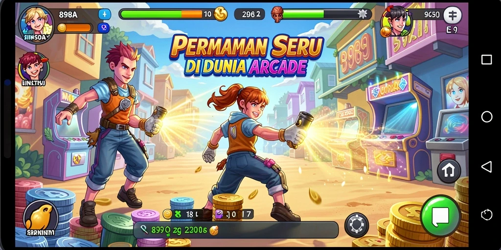 Screenshot gameplay 898A menampilkan aksi seru dalam permainan Arcade.