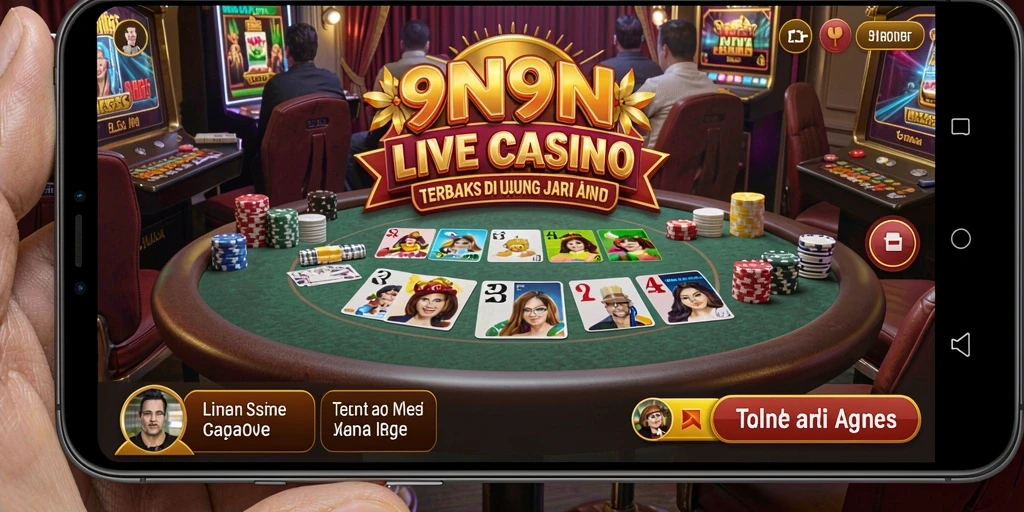 Tampilan gameplay Live Casino yang mendebarkan di 9N9N.