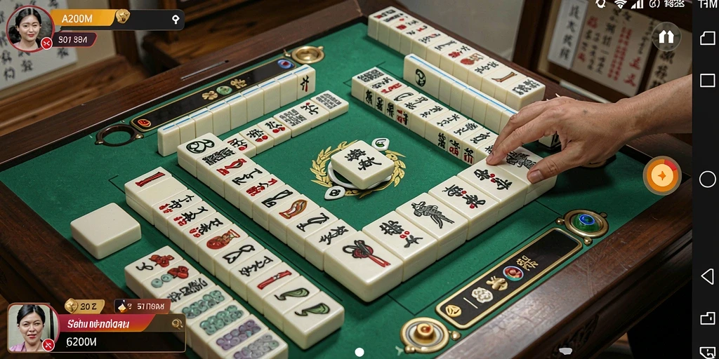 Screenshot utama A200M menampilkan gameplay menarik Mahjong.