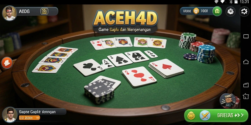 Gameplay seru Gaple dalam ACEH4D yang menghibur.