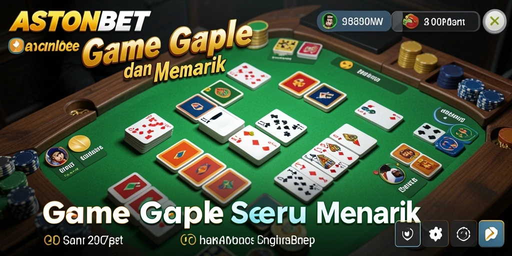 Screenshot utama ASTONBET menampilkan momen seru permainan Gaple.