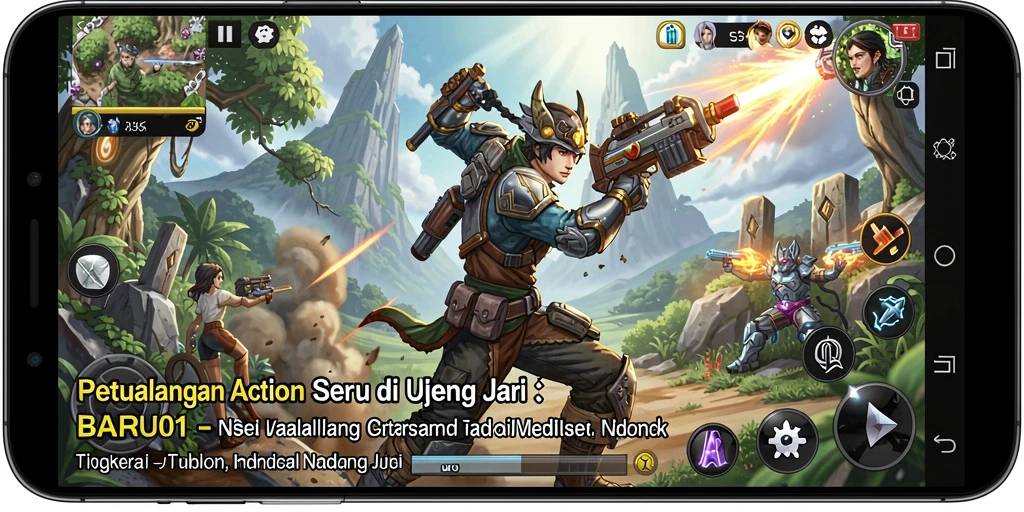 Screenshot menampilkan aksi mendebarkan dalam BARU01.