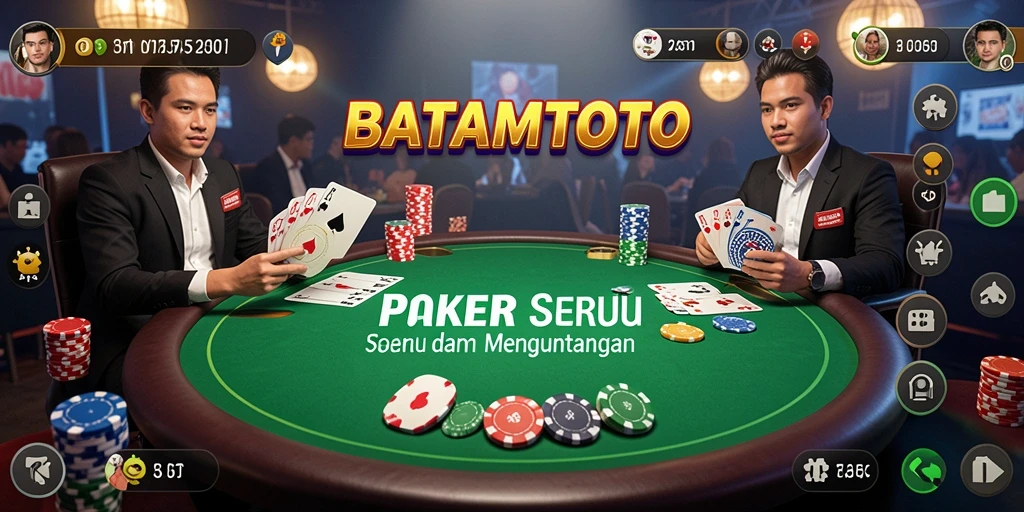 Tampilan menarik dari gameplay Poker di BATAMTOTO.