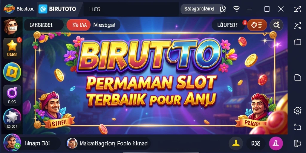 Screenshot gameplay BIRUTOTO menampilkan slot yang menarik dan berwarna.