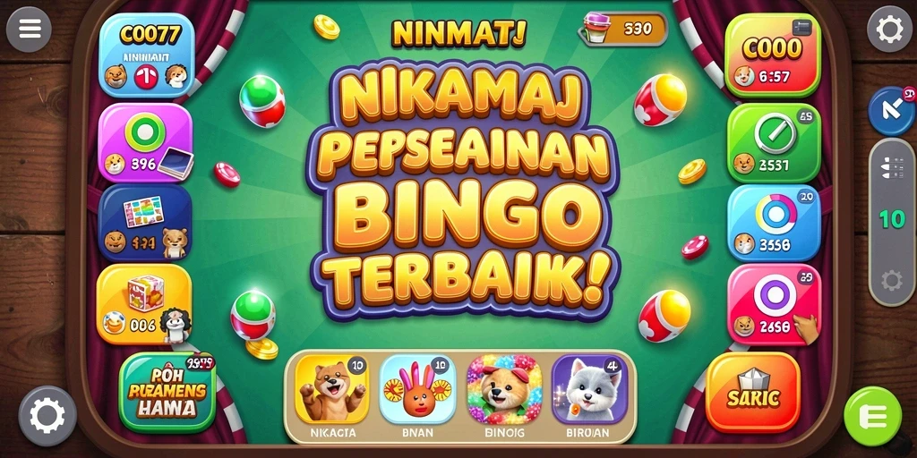 Tampilan interfaz permainan Bingo C0077 yang menarik dan interaktif.