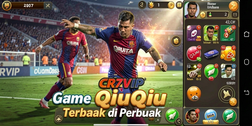 Screenshot utama menampilkan gameplay seru QiuQiu.