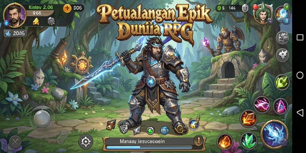 Screenshot menampilkan pertarungan seru di dunia D06 yang luas.