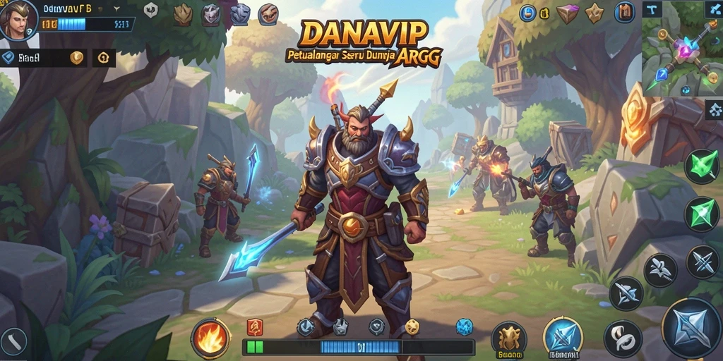 Screenshot menampilkan karakter bertarung dengan monster dalam gameplay ARPG.