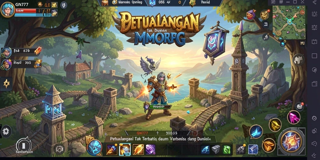 Tampilan gameplay seru dalam dunia MMORPG GN777.