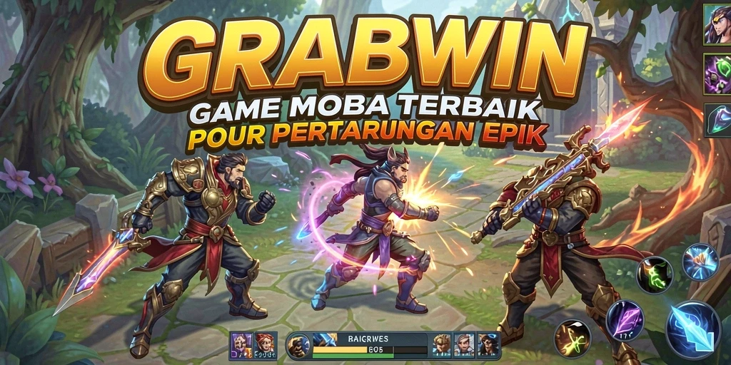 Screenshot gameplay <strong>GRABWIN</strong> menampilkan duel tim yang mendebarkan.