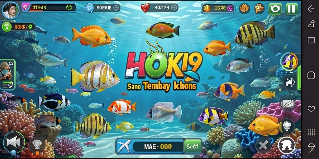 Tampilan gameplay HOKI9 yang mendebarkan saat menembak ikan.