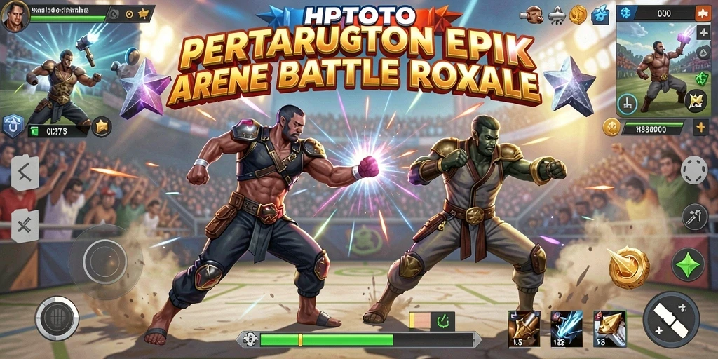Gameplay intens HPTOTO dalam laga Battle Royale.