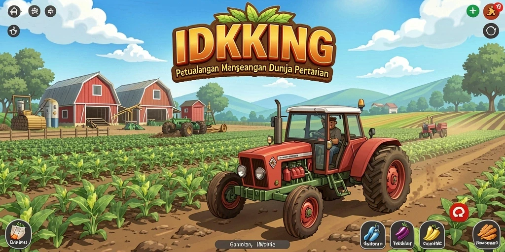 Gameplay menarik di IDRKING saat bertani.
