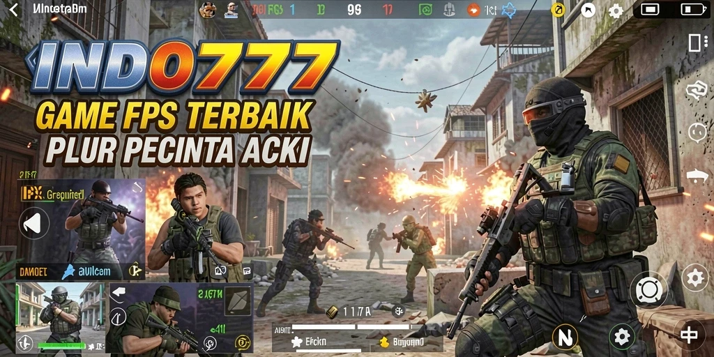Tampilan gameplay INDO777 dengan aksi menegangkan di medan perang.