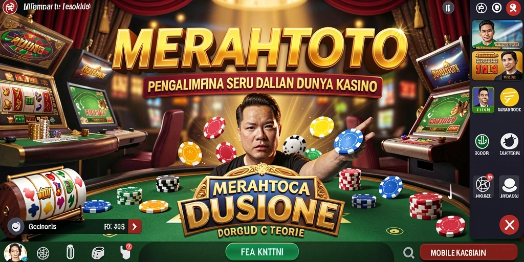 Tampilan gameplay utama MERAHTOTO yang menampilkan keseruan Kasino.