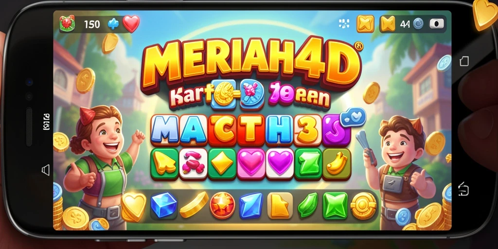 Tangkapan layar gameplay MERIAH4D menunjukkan keseruan mencocokkan elemen.
