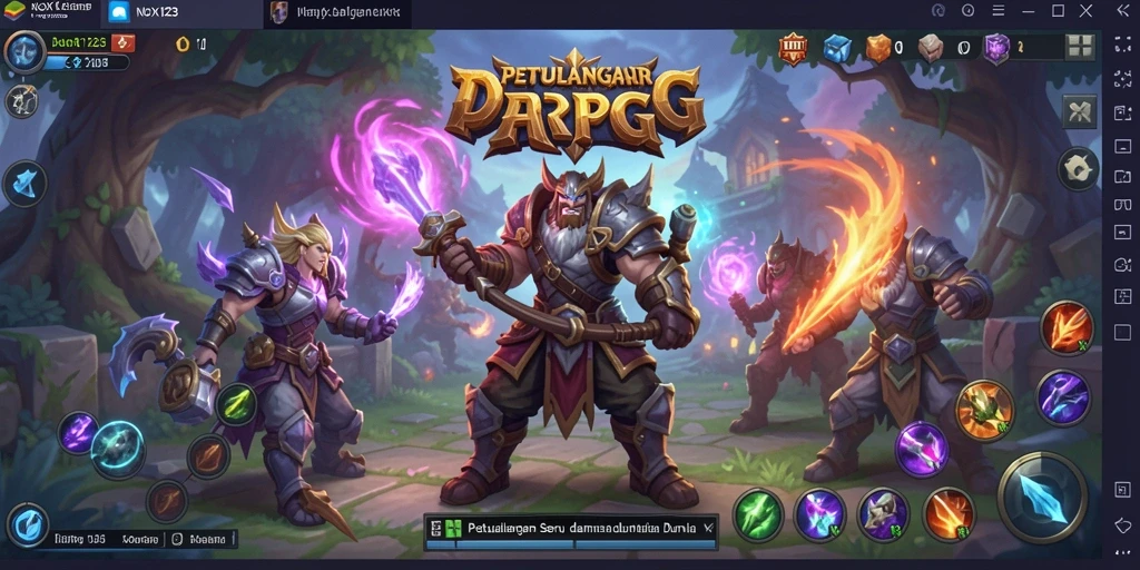 Screenshot gameplay ARPG yang menegangkan di NOX123.