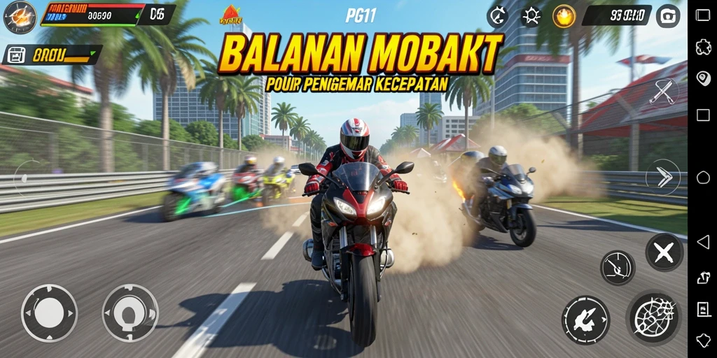 Tampilan gameplay PG11 yang seru dan mendebarkan.