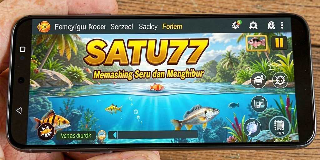 Tangkapan ikan yang spektakuler dalam SATU77 menampilkan gameplay memancing seru.