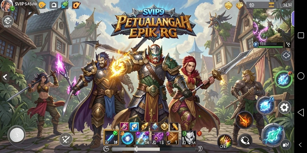 Tampilan gameplay RPG yang menegangkan dan mendebarkan di SVIP9.