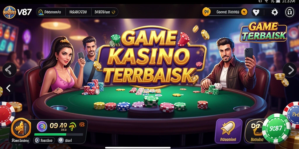 Tampilan menarik dari gameplay Kasino V87 yang mendebarkan.