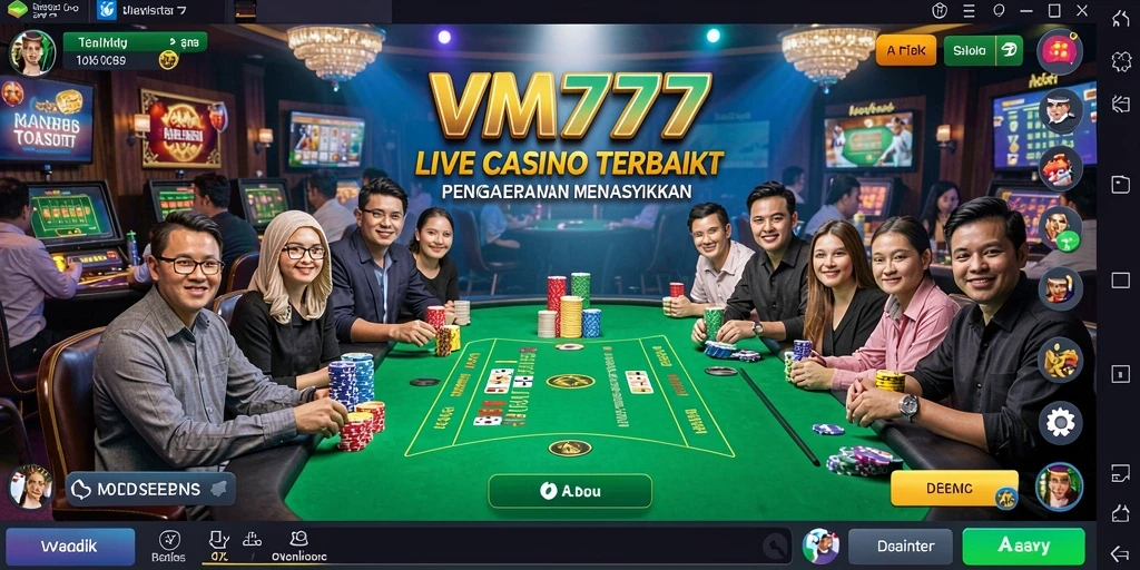 Tampilan gameplay Live Casino yang mendebarkan dan interaktif.