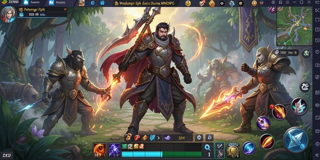 Tampilan gameplay <strong>ZK988</strong> yang menakjubkan dalam dunia MMORPG.